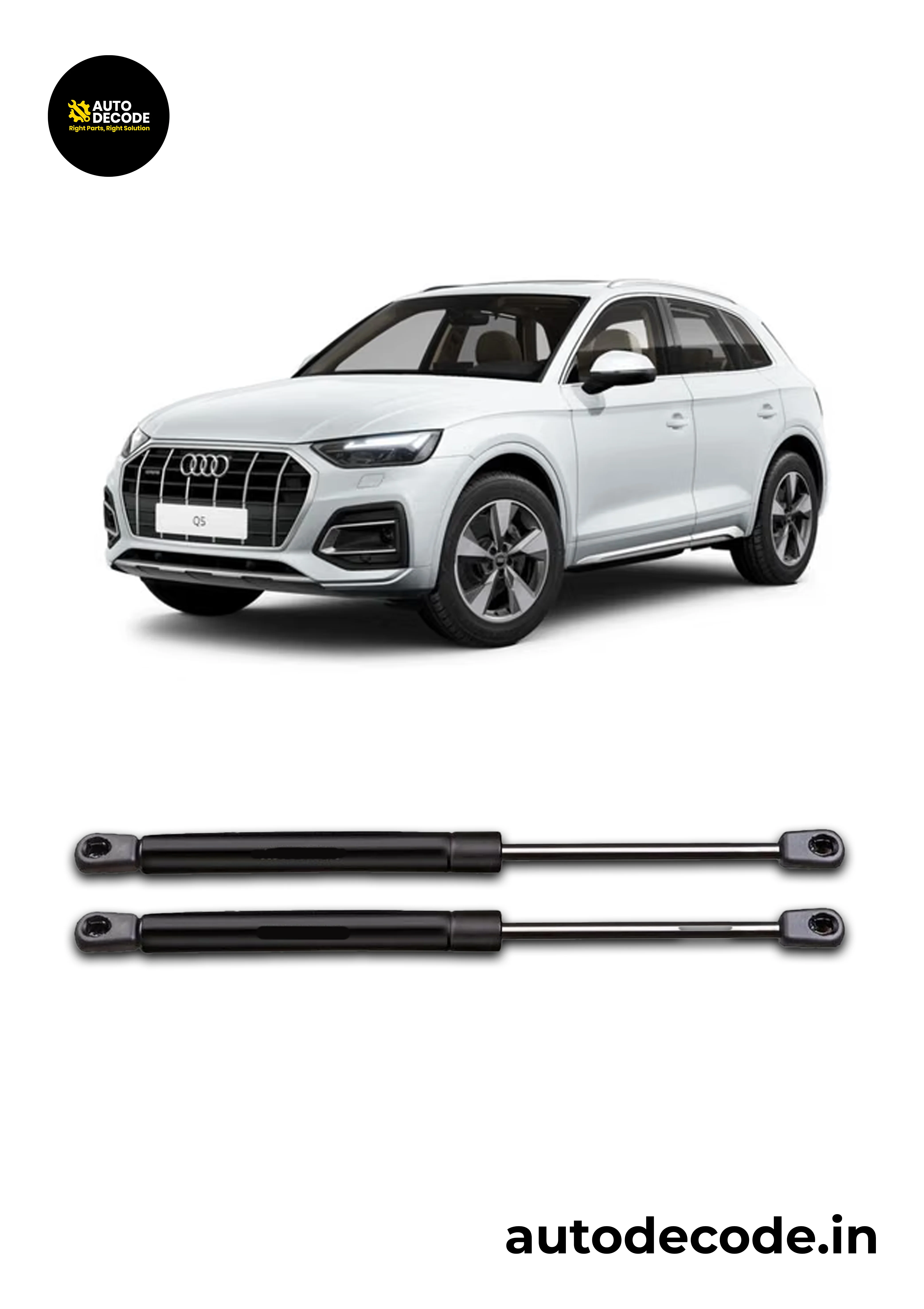 Bonnet Gas Struts for Audi Q5 | Hood Lift Support | Set of 2 - Image 2