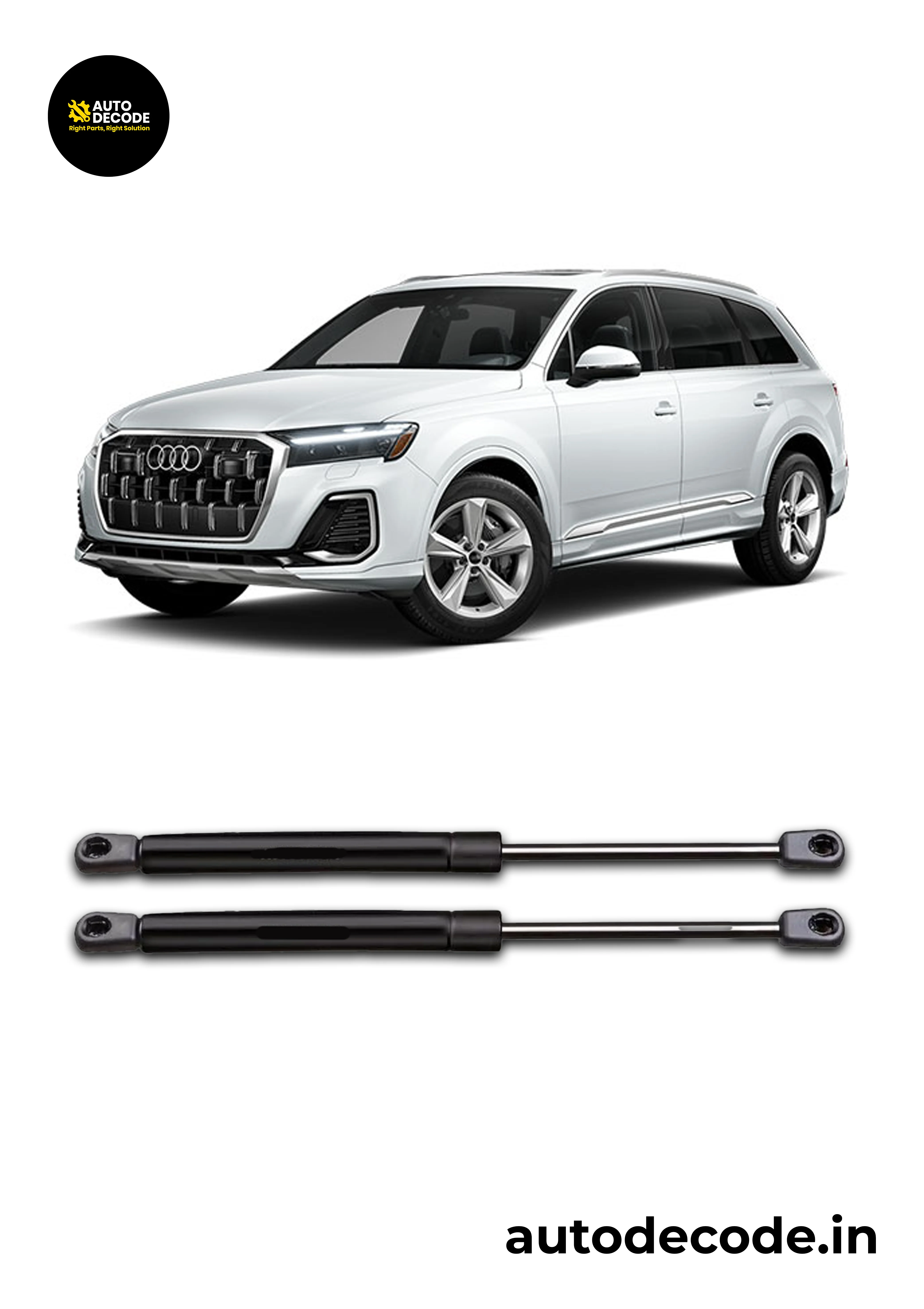 Bonnet Gas Struts for Audi Q7 | Hood Lift Support | Set of 2 - Image 2