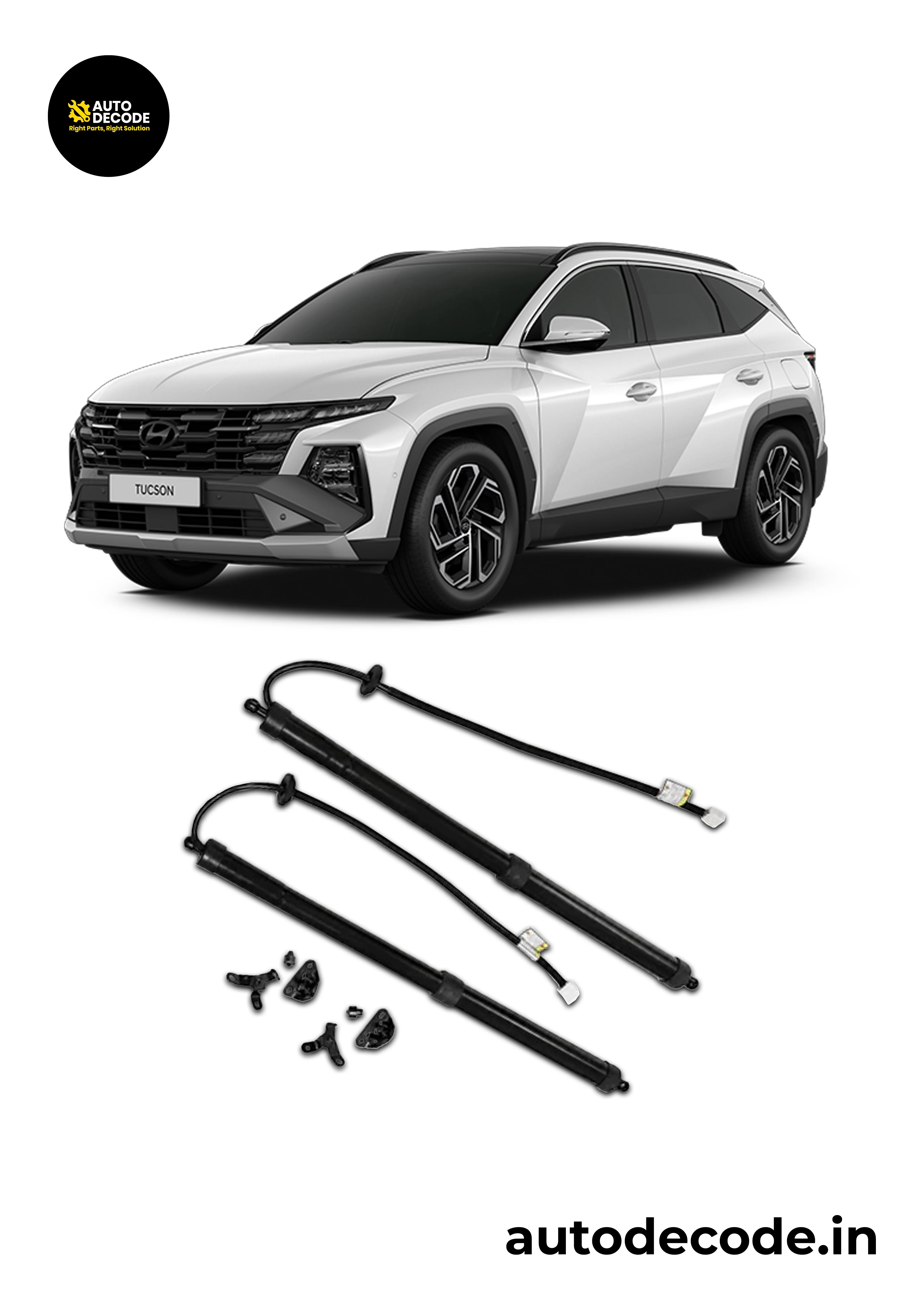 Automatic Electric Boot Gas Struts for Hyundai Tucson | Auto Dicky Lift Support Struts | Set of 2