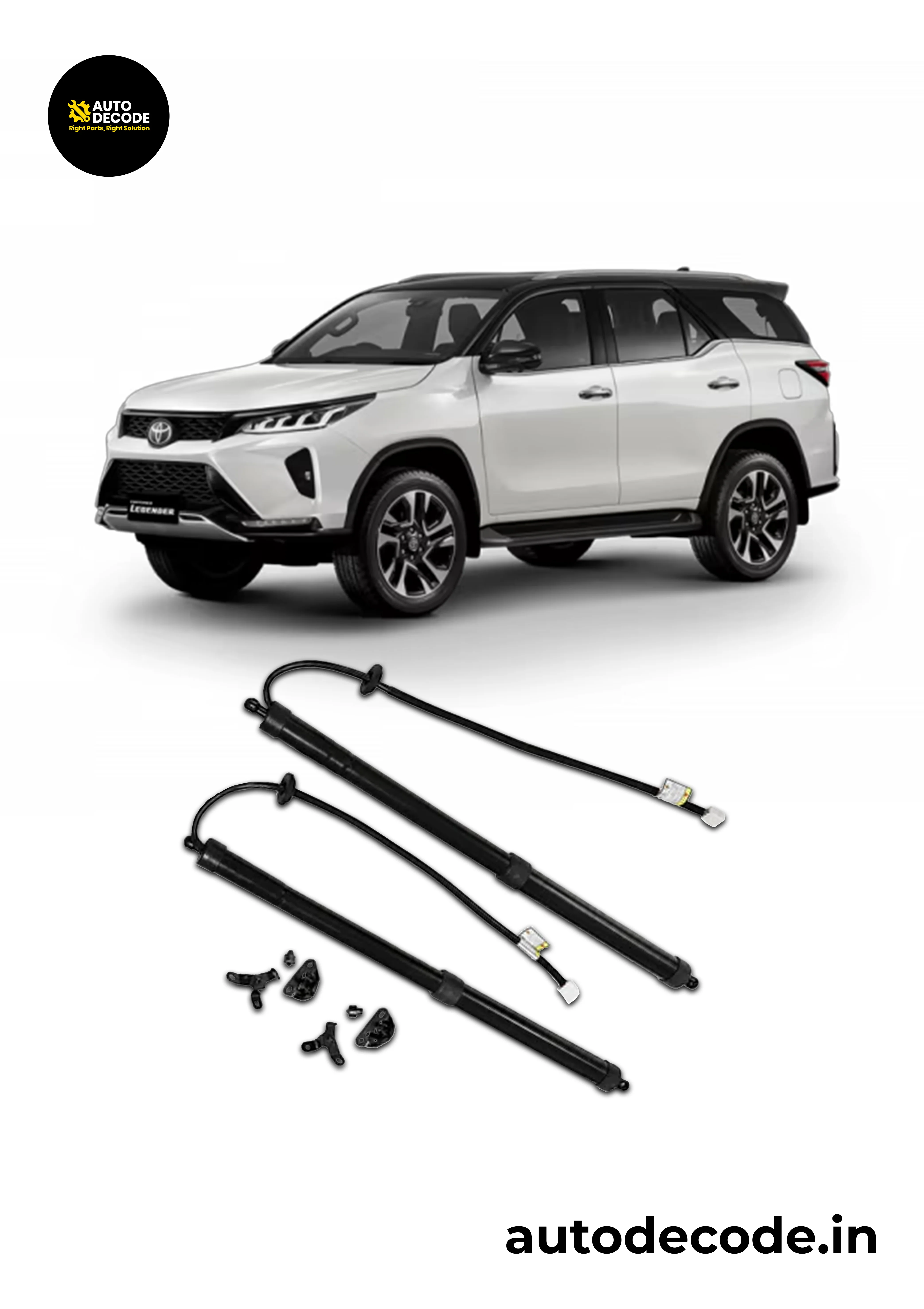 Automatic Electric Boot Strut for Toyota Fortuner | Auto Dicky Lift Support Struts | Set of 2