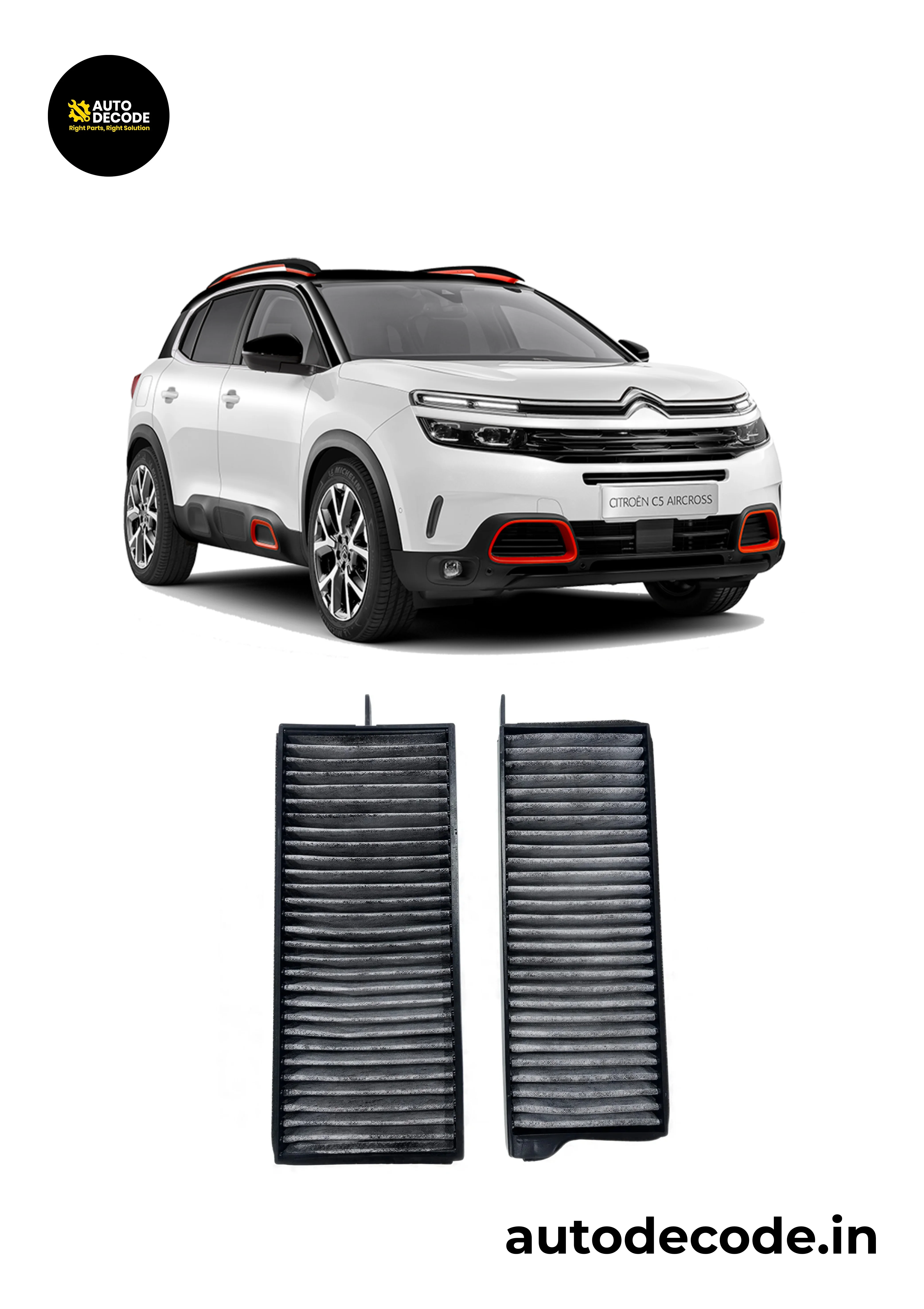 Citroën C5 Aircross Activated Carbon Cabin Filter (Set of 2)