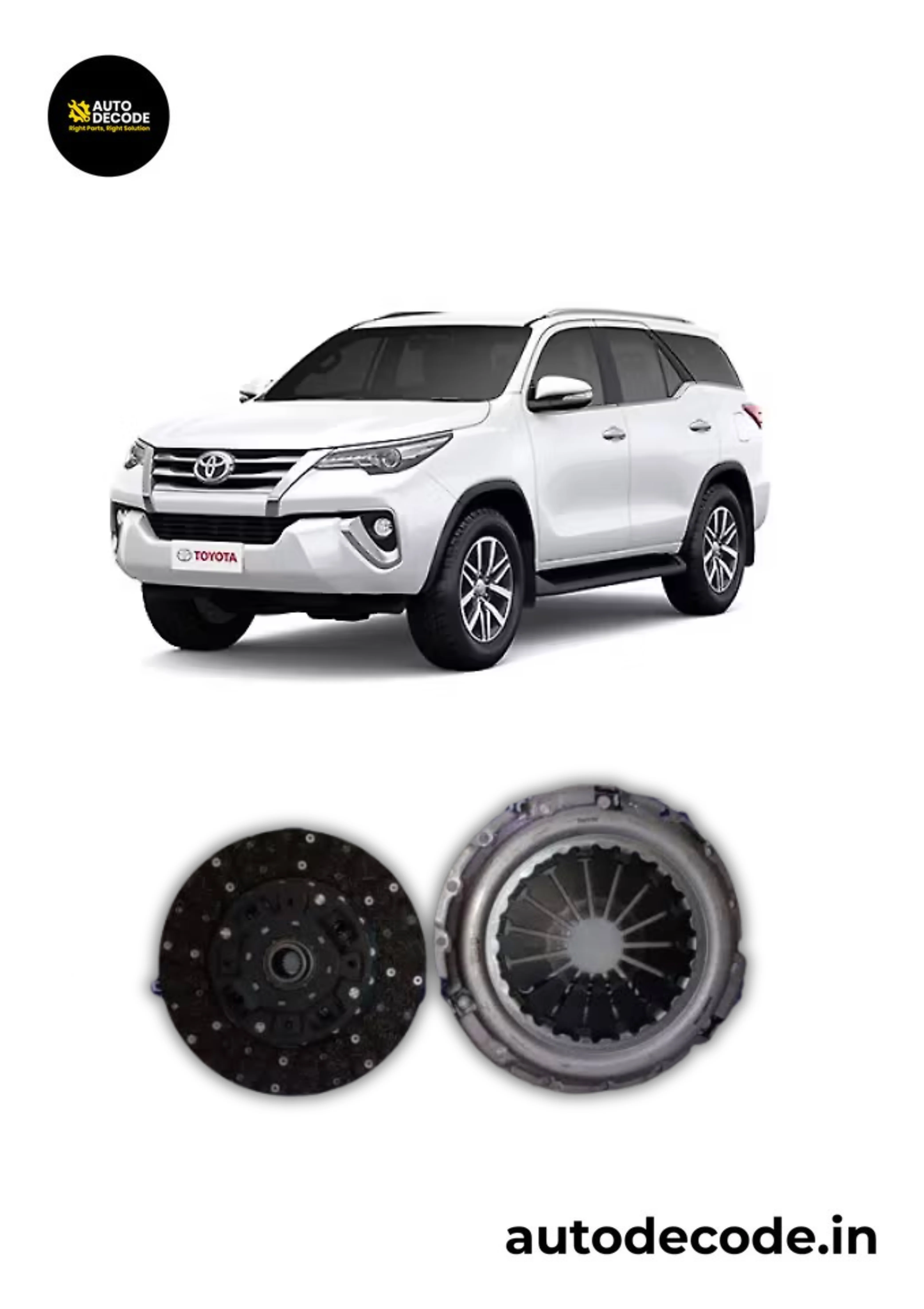 Clutch Kit for Toyota Fortuner & Innova Crysta (Diesel) | Sachs |