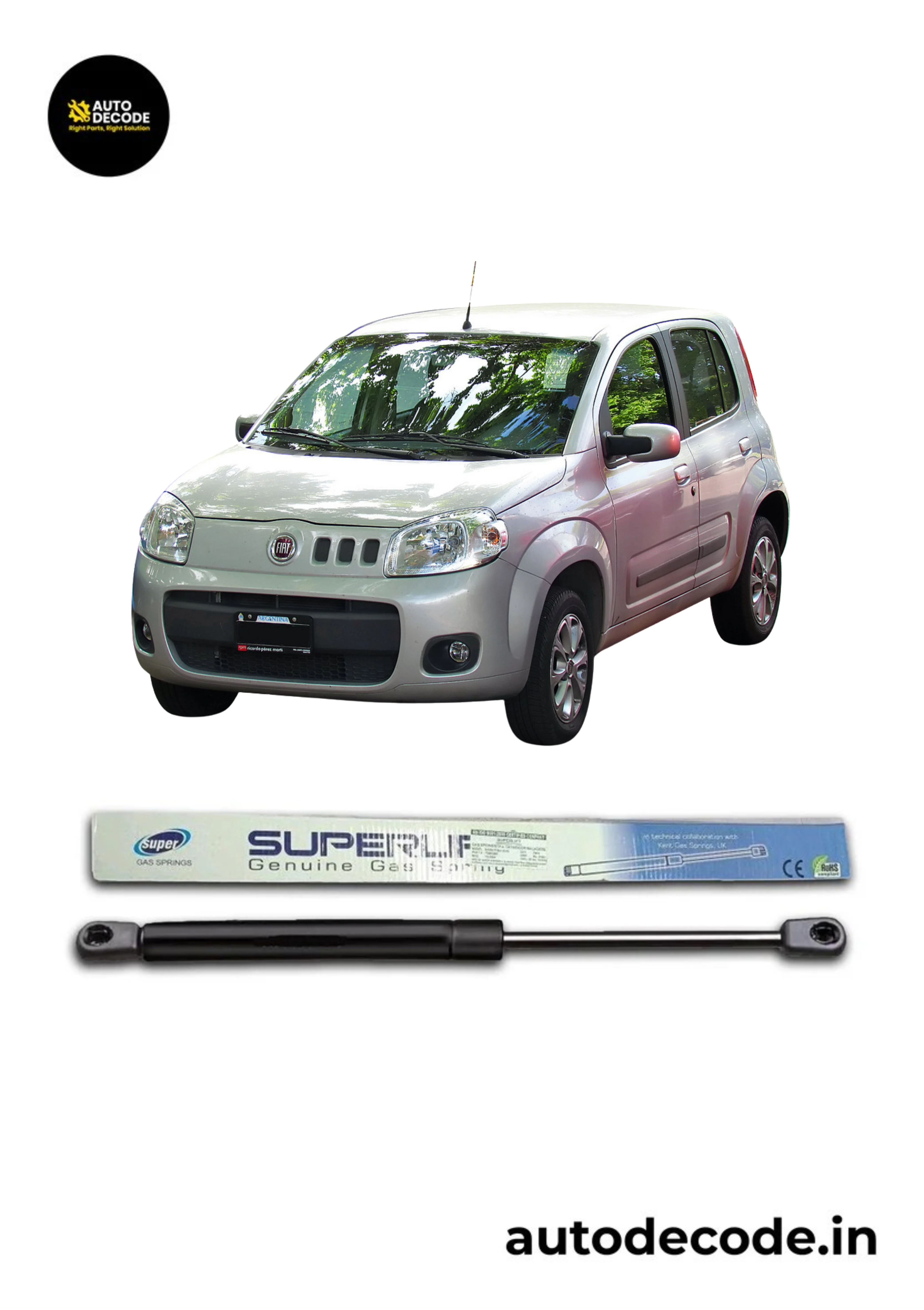 Boot Gas Struts for Fiat Uno | Dicky Lift Support | Set of 2