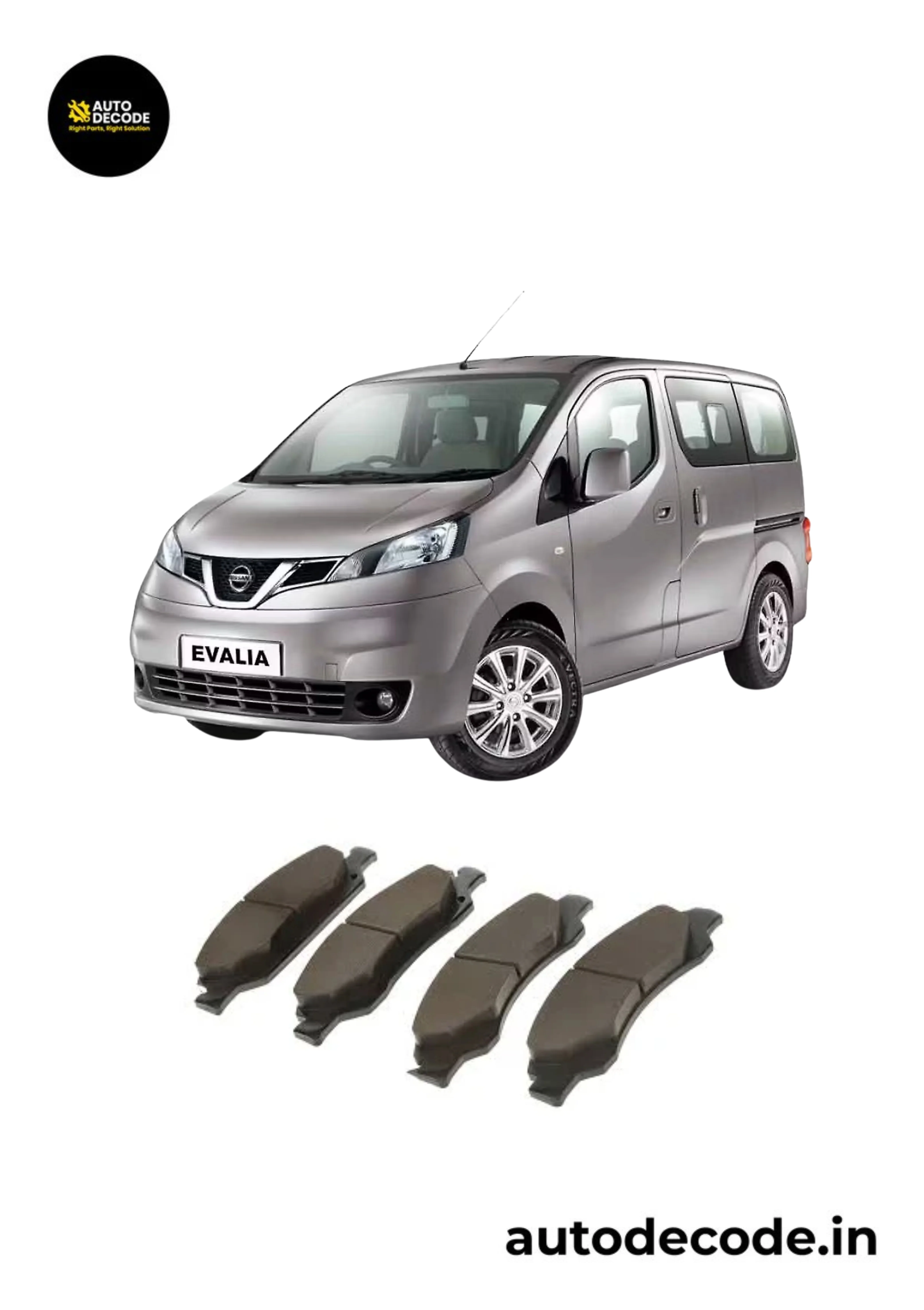Front Brake Pads For Mitsubishi Pajero / Nissan Evalia – TVS - Image 2