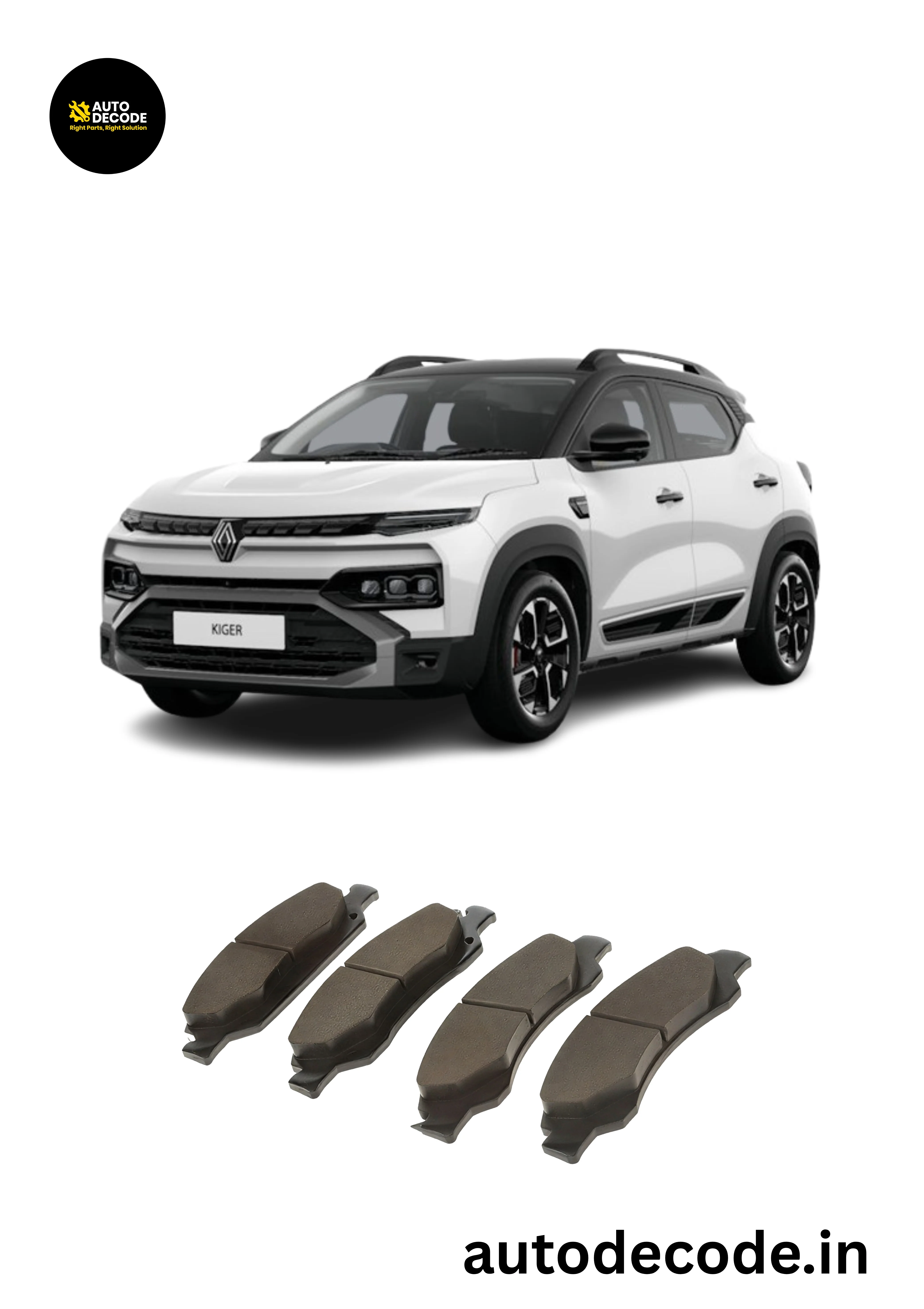 Front Brake Pads For Nissan Magnite / Renault Kiger – TVS | - Image 2