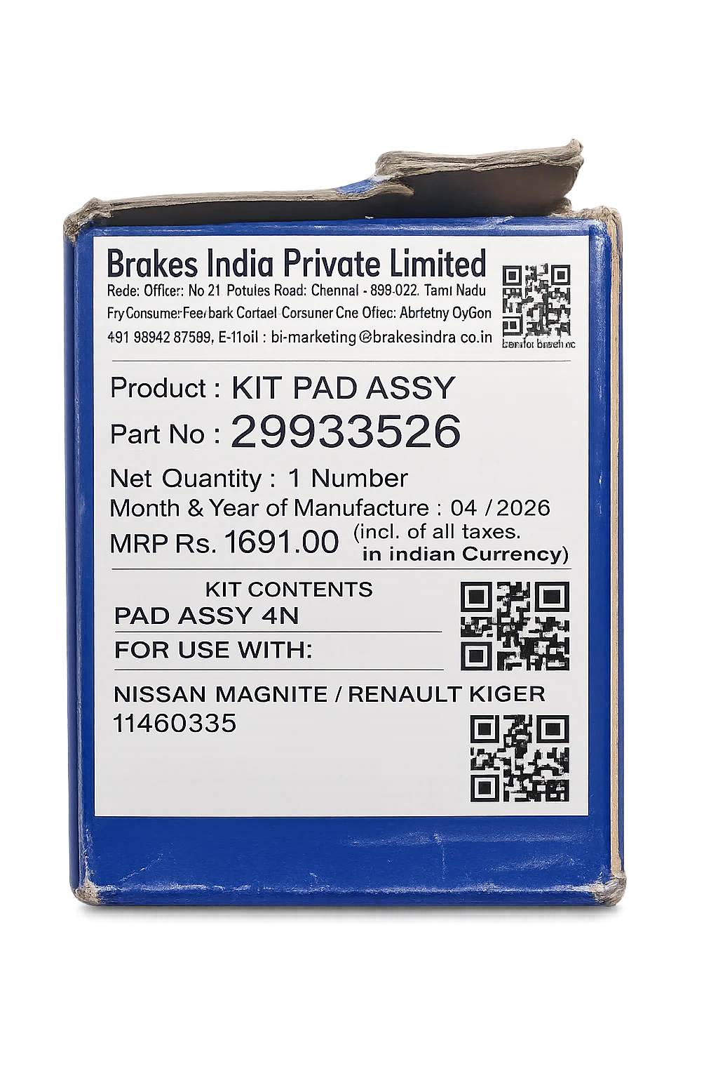 Front Brake Pads For Nissan Magnite / Renault Kiger – TVS | - Image 5