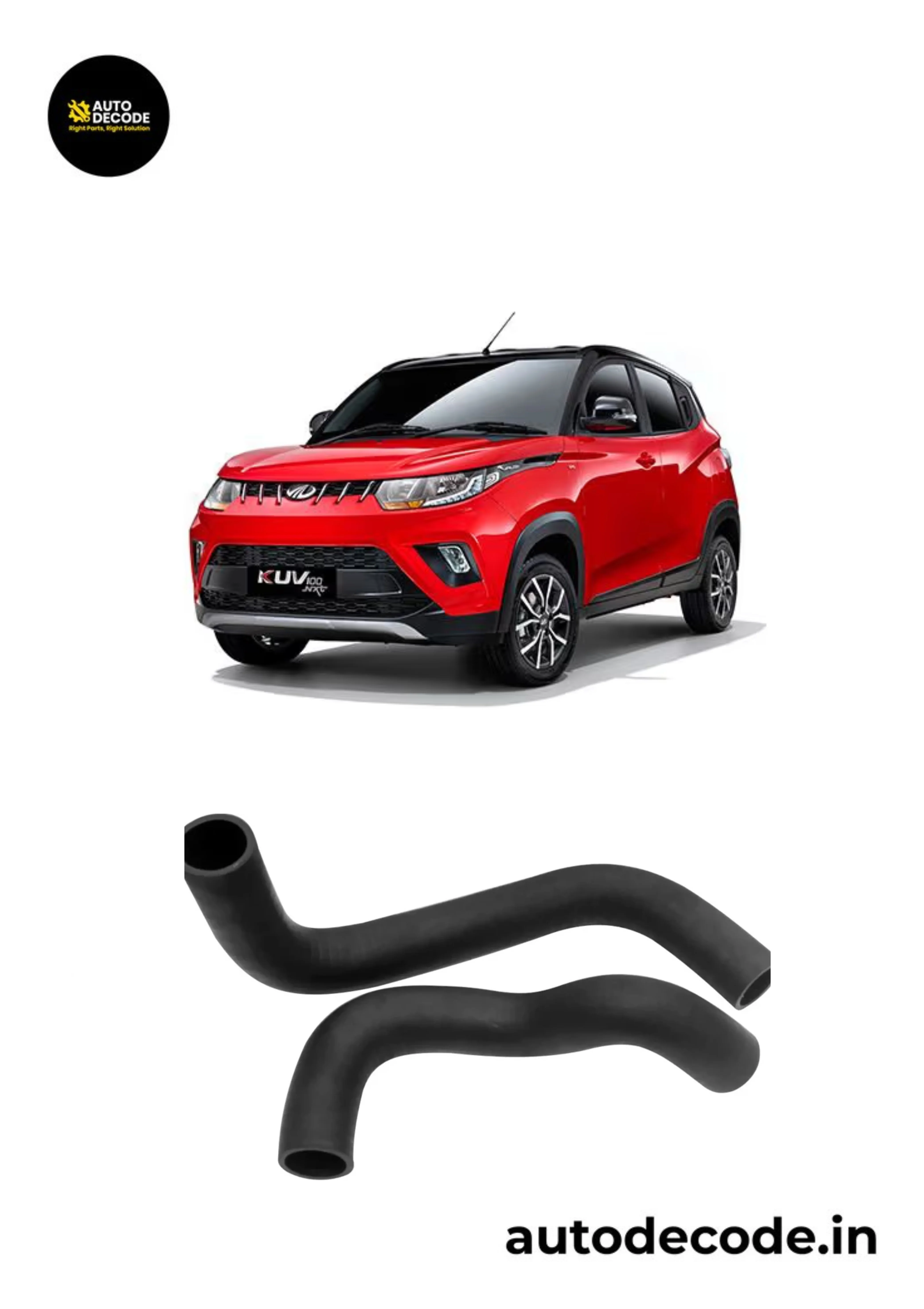 Hose Assy Intercooler Inlet for KUV100 - Mahindra Genuine (Part No. 0313BAU00030N)