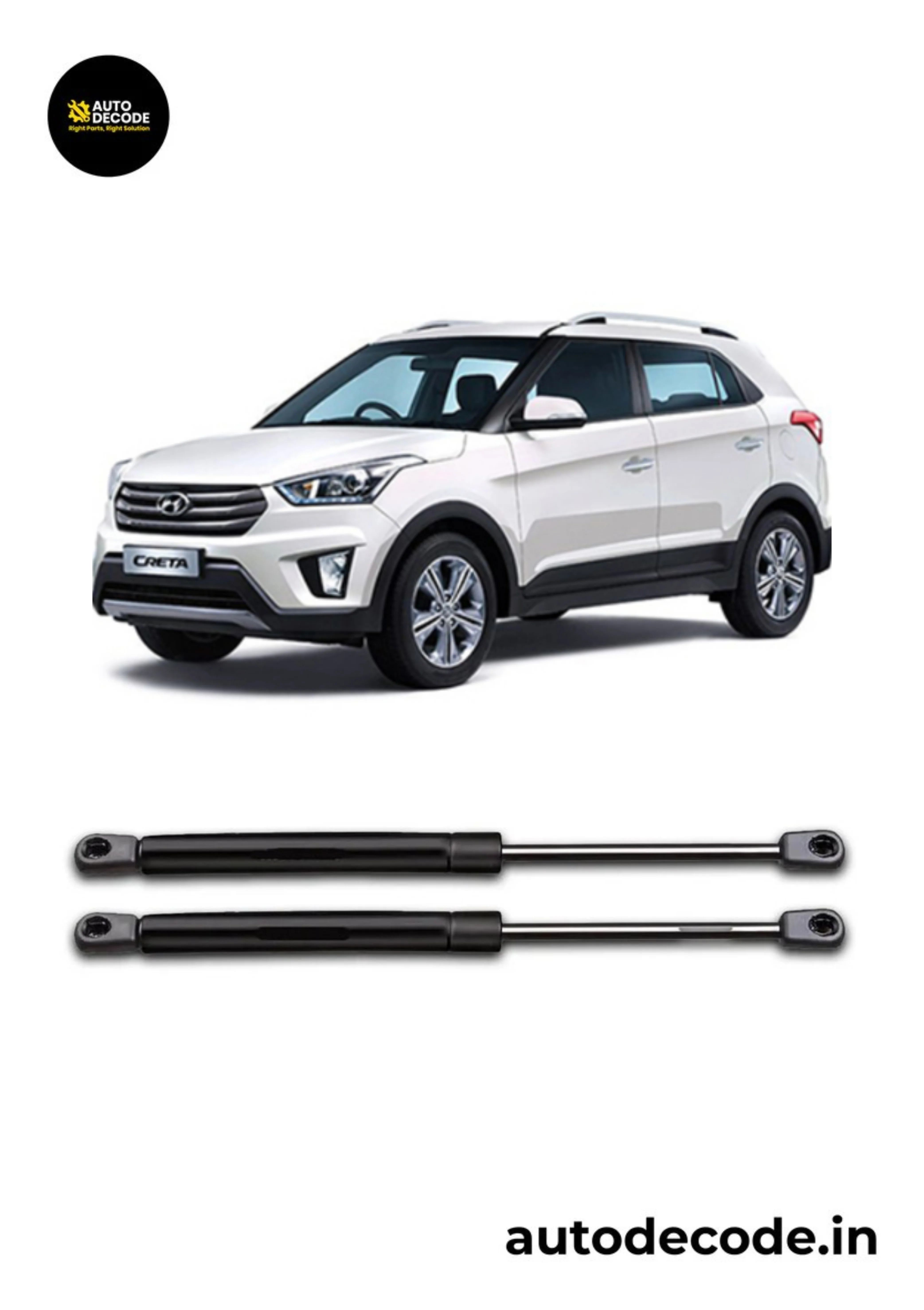 Boot Gas Struts for Hyundai Creta (Till 2020) | Dicky Lift Support | Set of 2 - Image 2