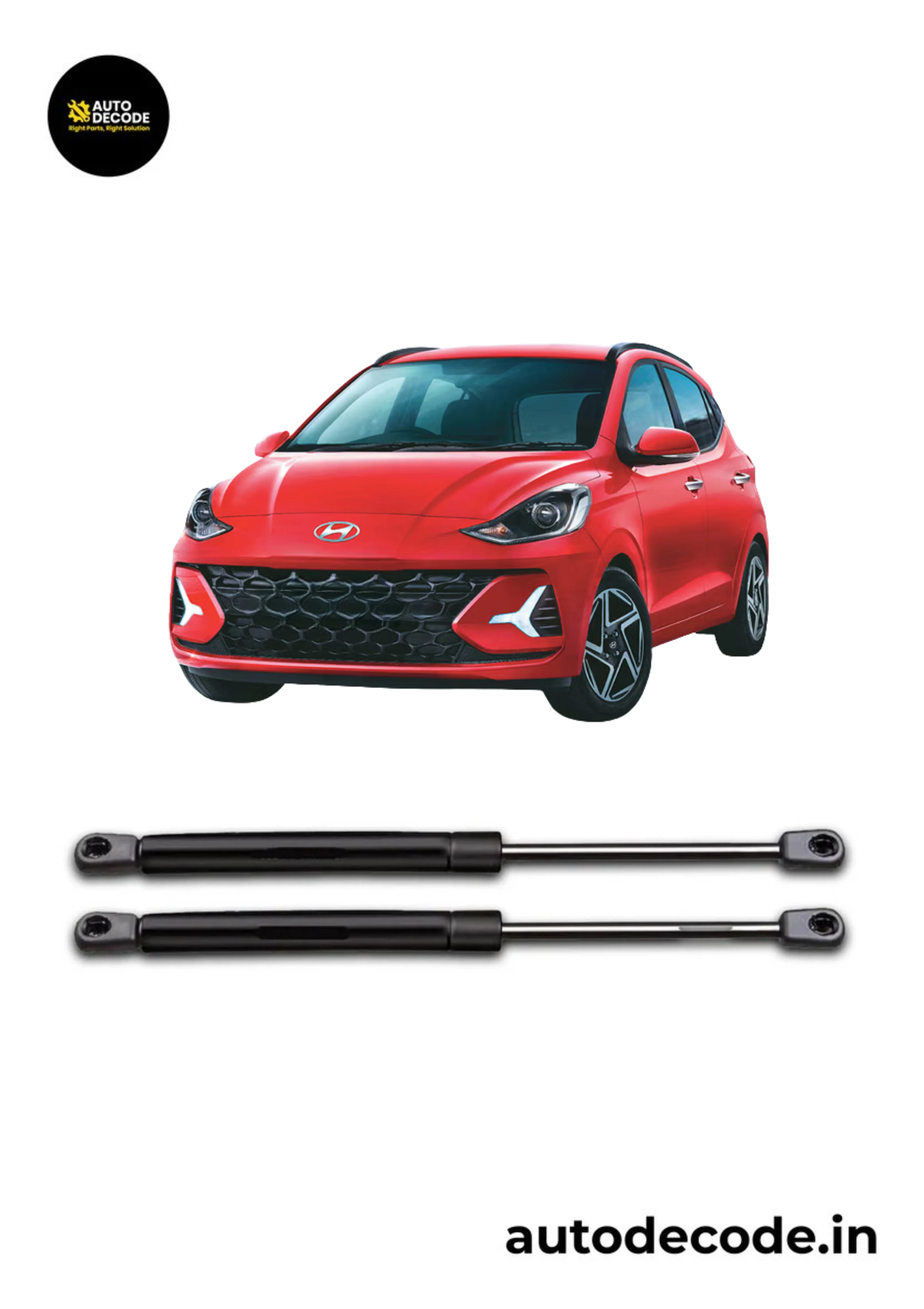 Boot Gas Struts for Hyundai Santro 2021 | Dicky Lift Support | Set of 2 - Image 2