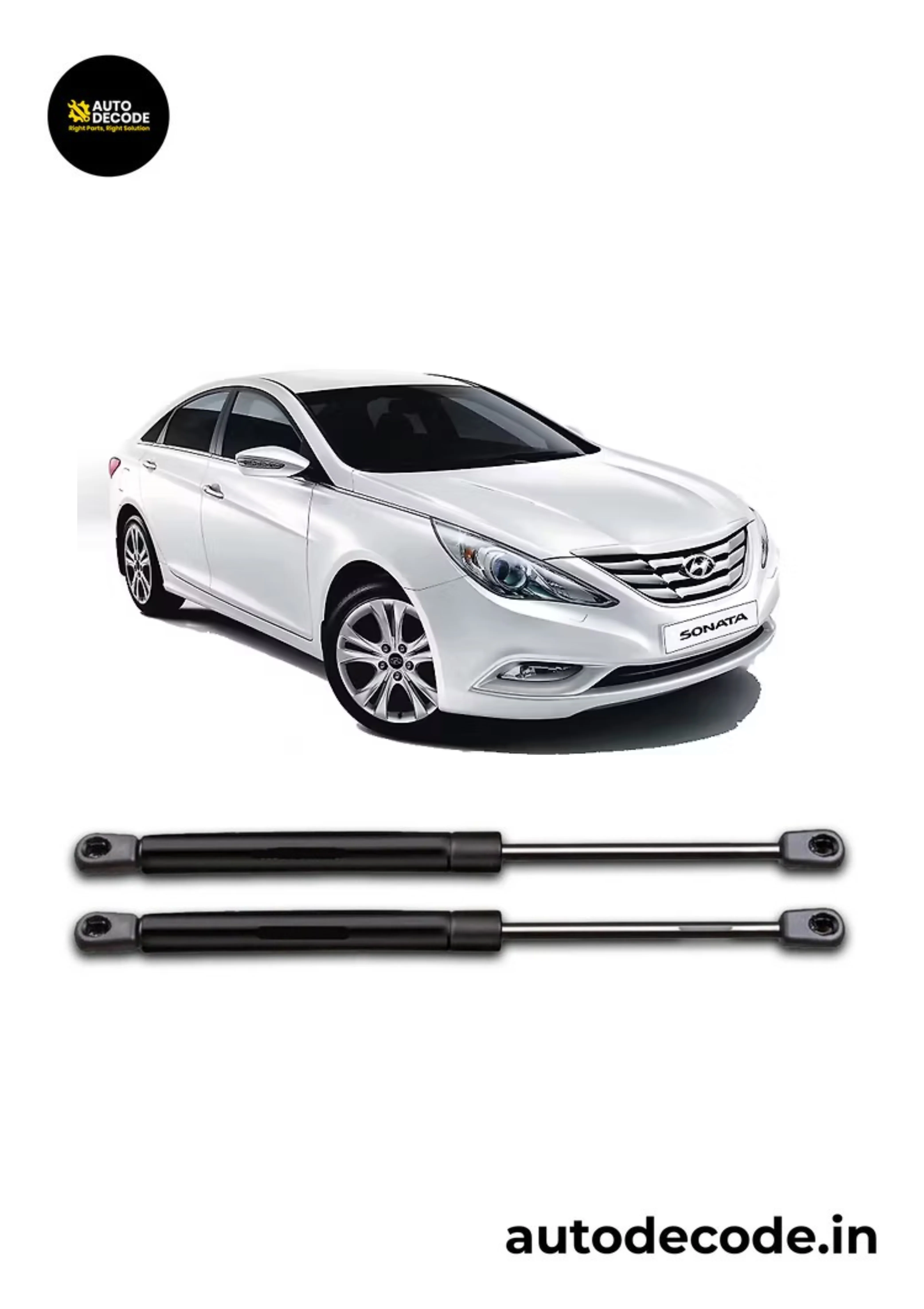 Bonnet Gas Struts for Hyundai Sonata | Hood Lift Support | Set of 2 - Image 2