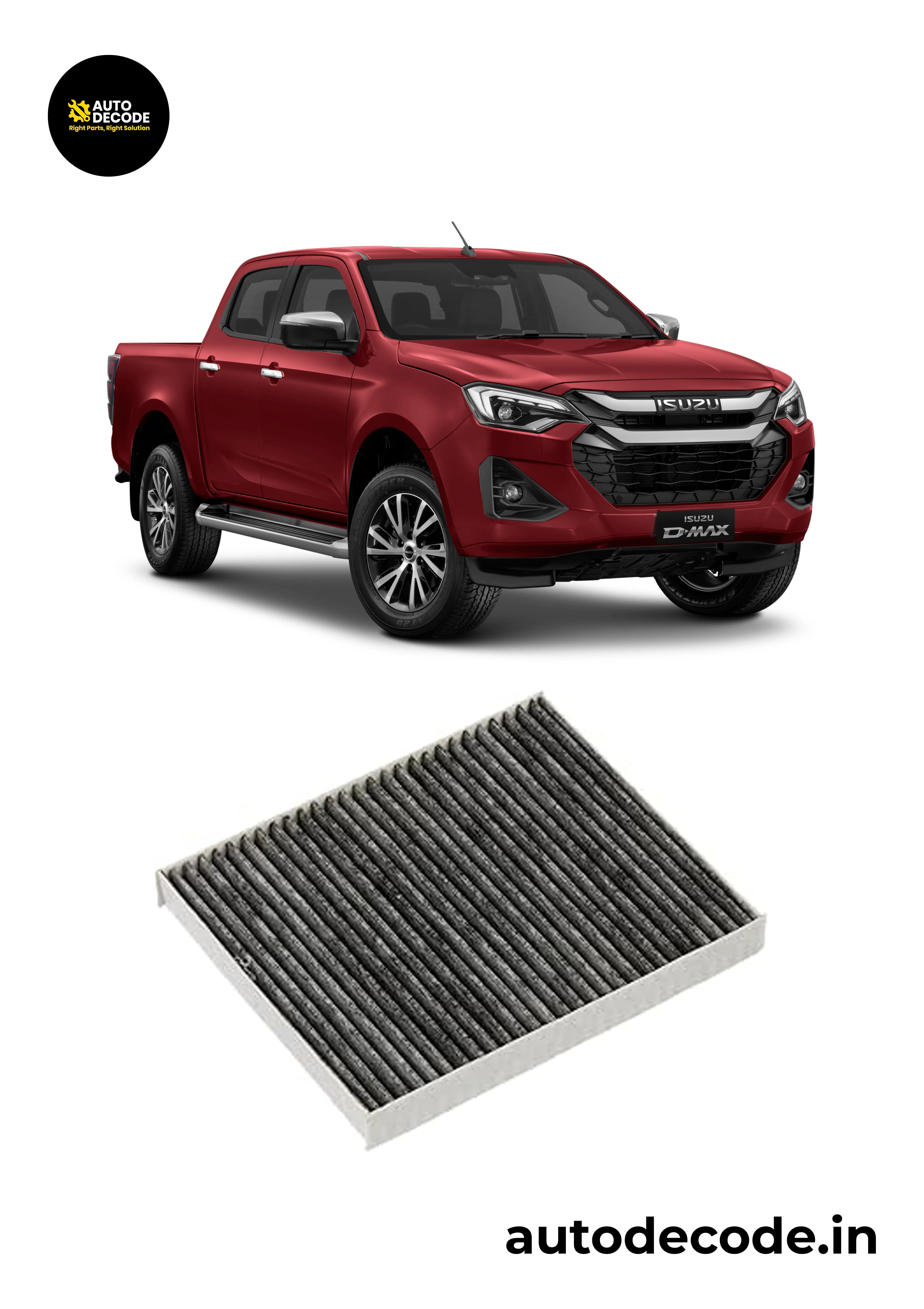 Isuzu D-Max 2.5L & 3.0L Activated Carbon Cabin Filter - Image 2