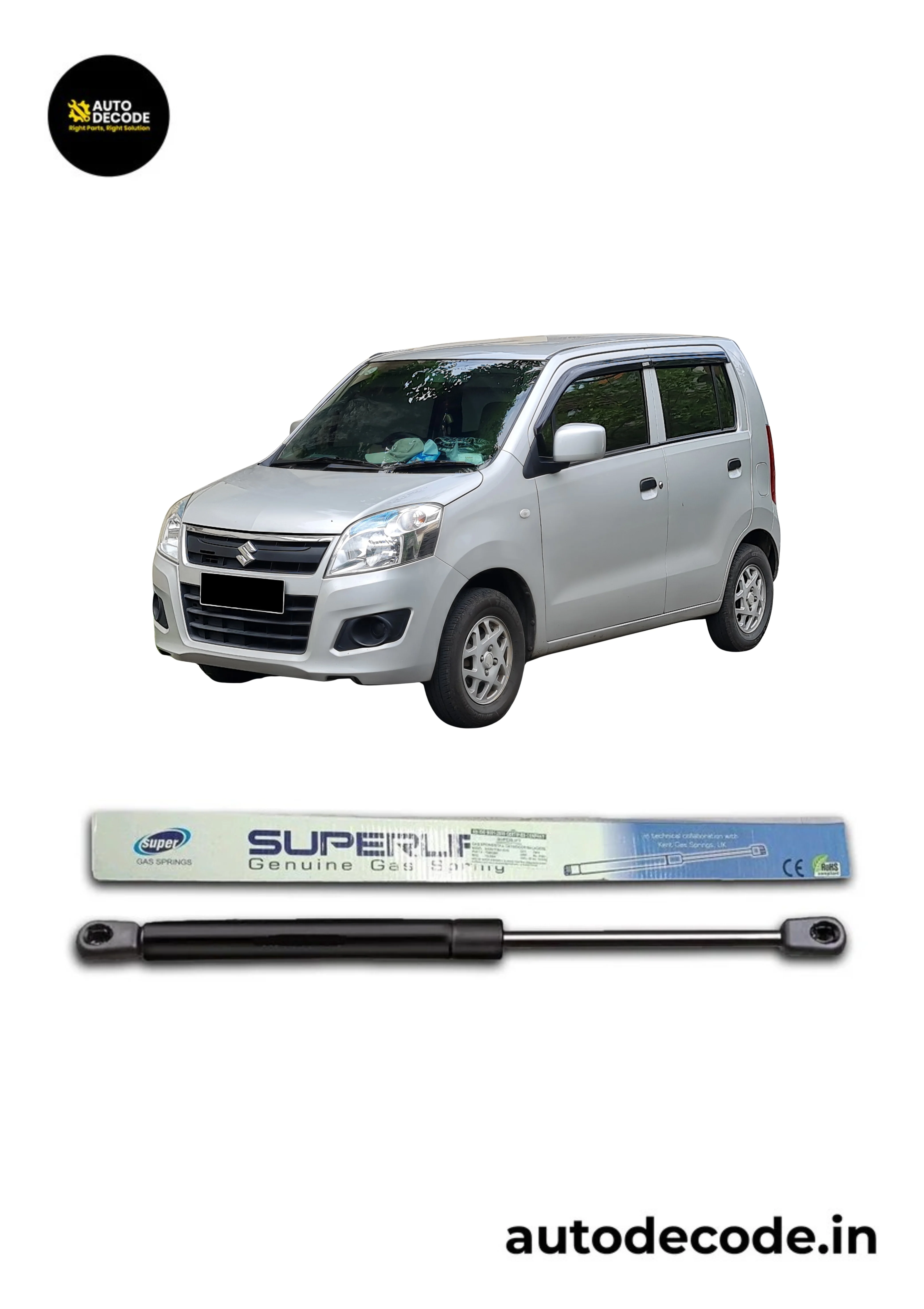 Boot Gas Struts for Maruti Suzuki Wagon R | Dicky Lift Support | Set of 2