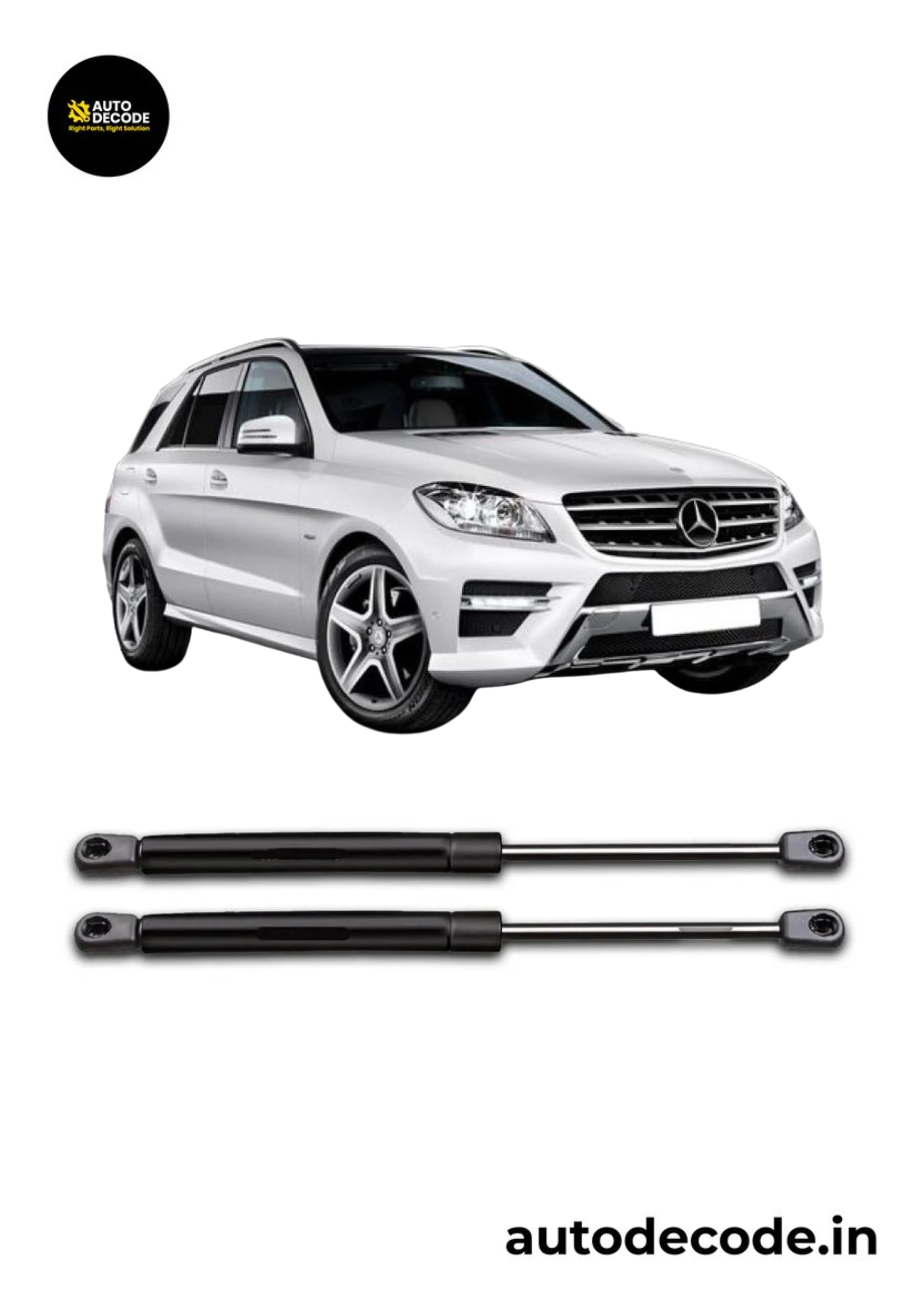 Bonnet Gas Struts for Mercedes Benz ML 320 | Hood Lift Support | Set of 2 - Image 2