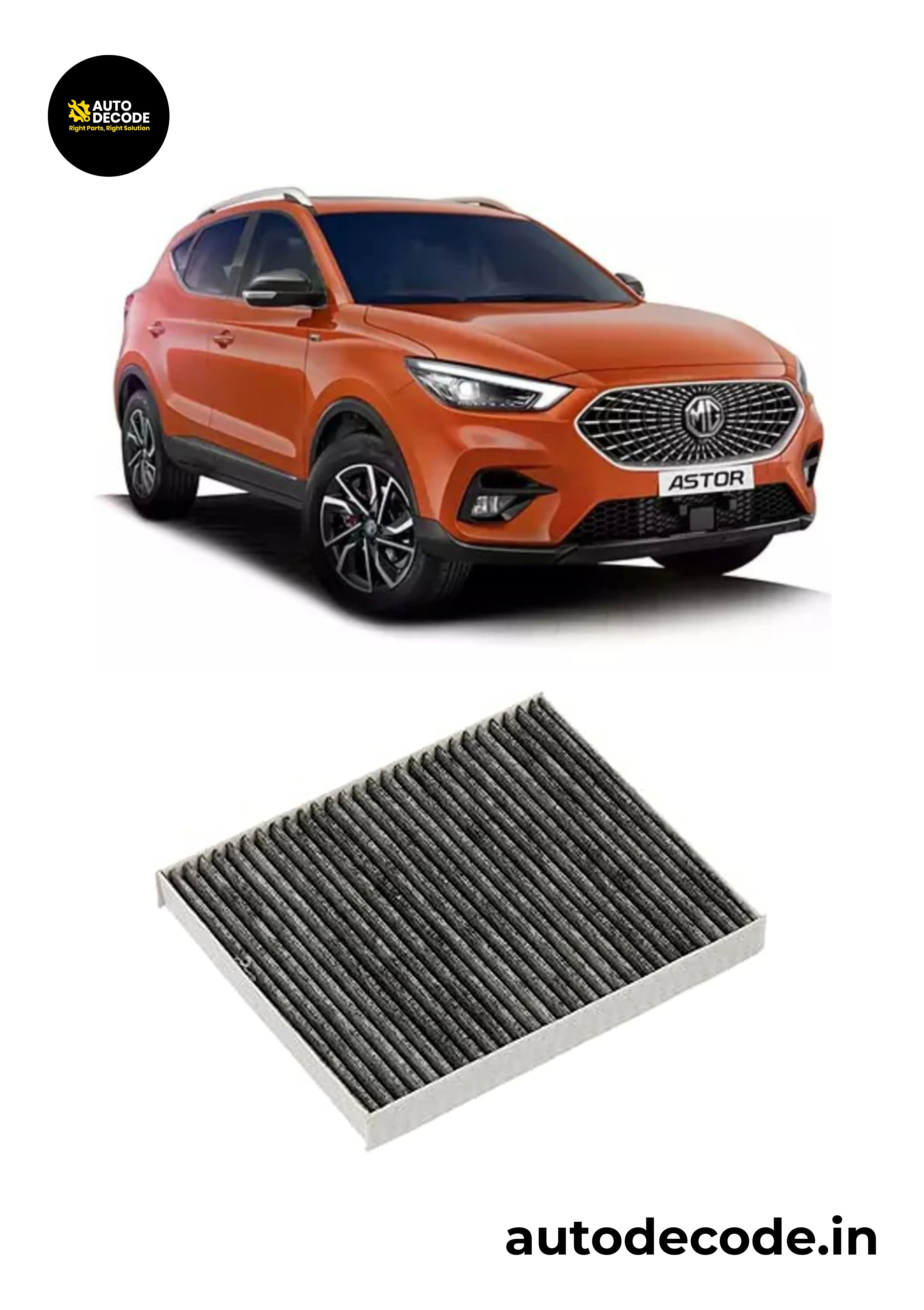 MG Astor 1.3L & 1.5L Activated Carbon Cabin Filter - Image 2
