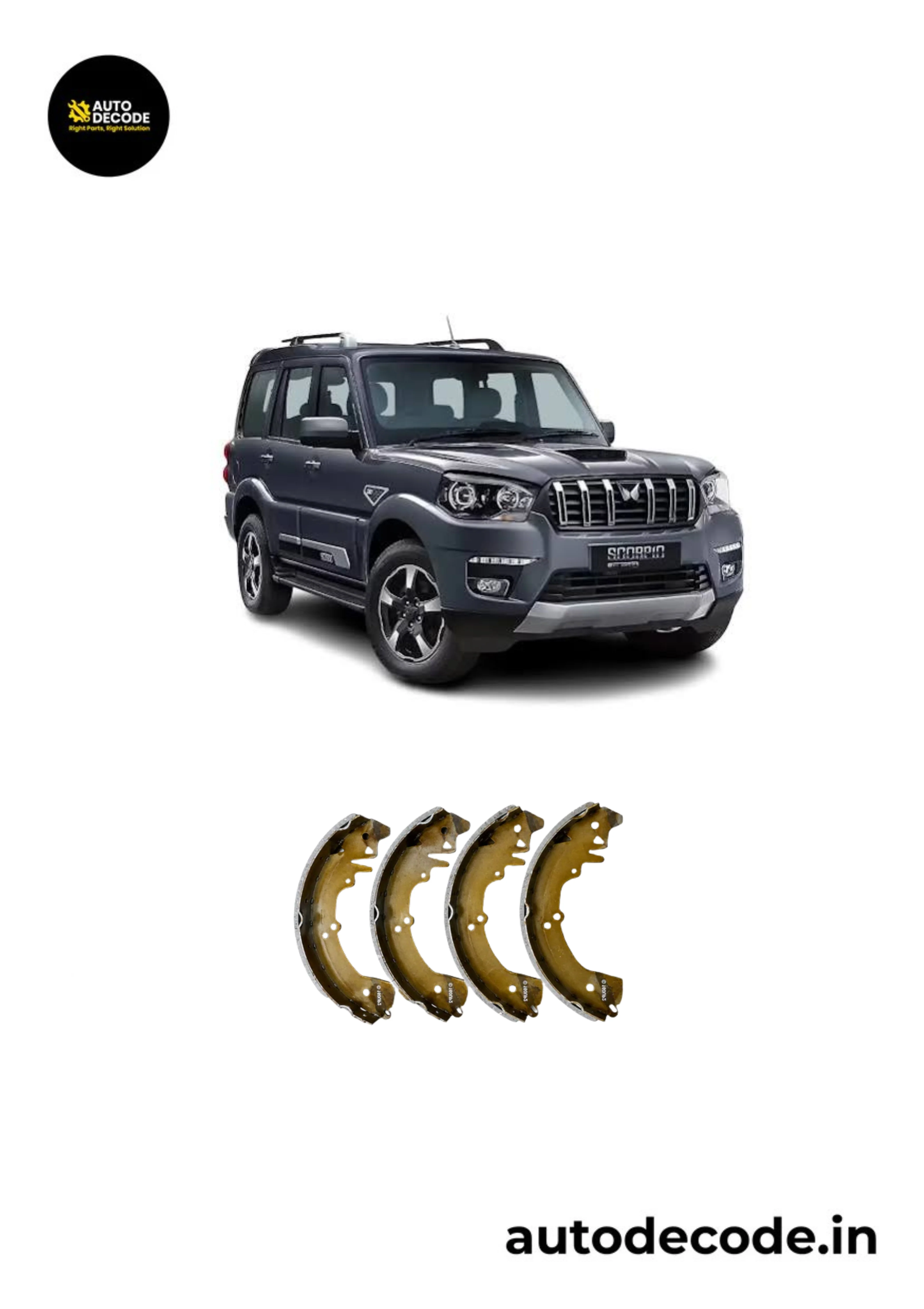 Rear Brake Shoe for Mahindra Scorpio | TVS |