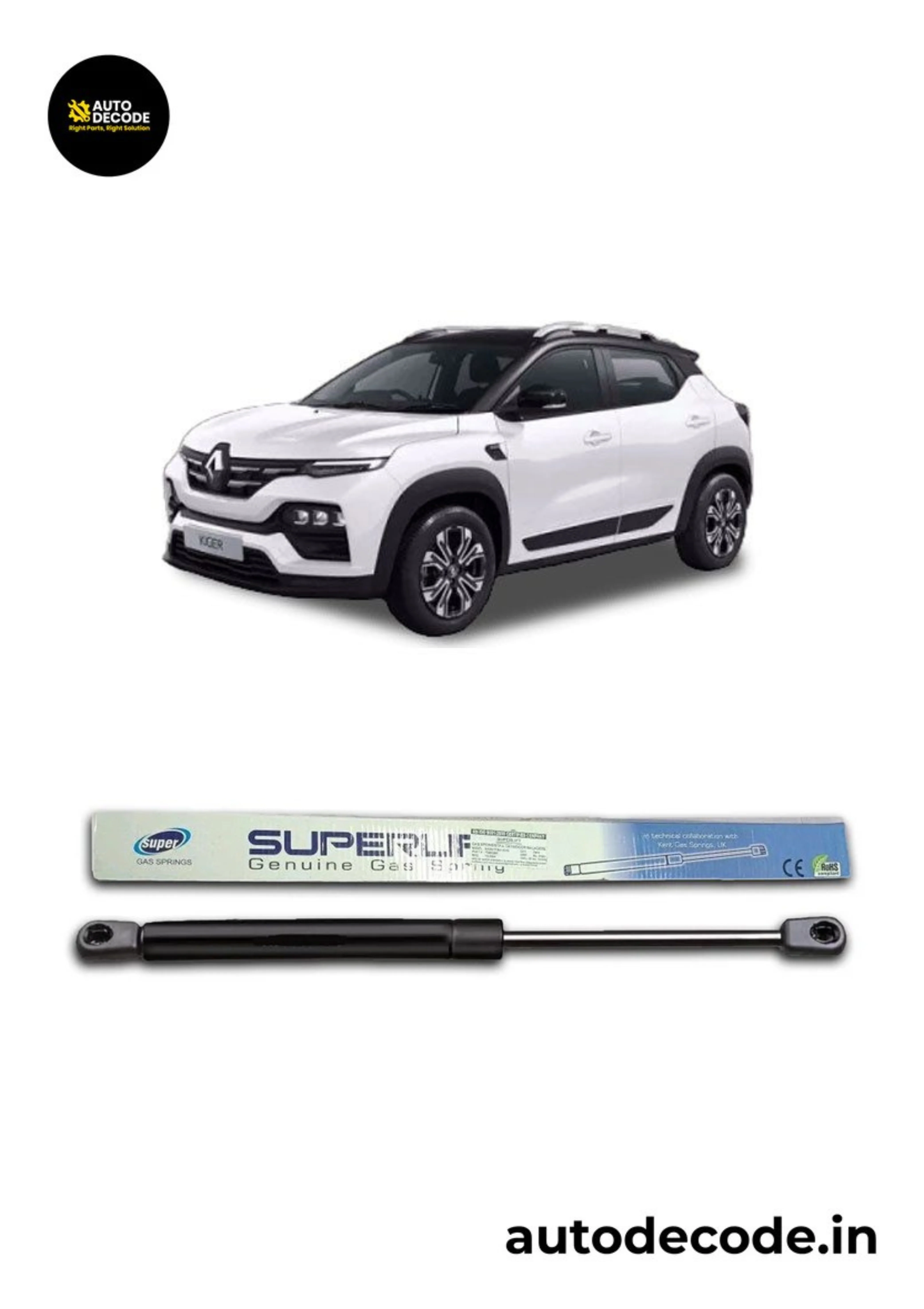 Boot Gas Struts for Renault Kiger | Dicky Lift Support | Set of 2