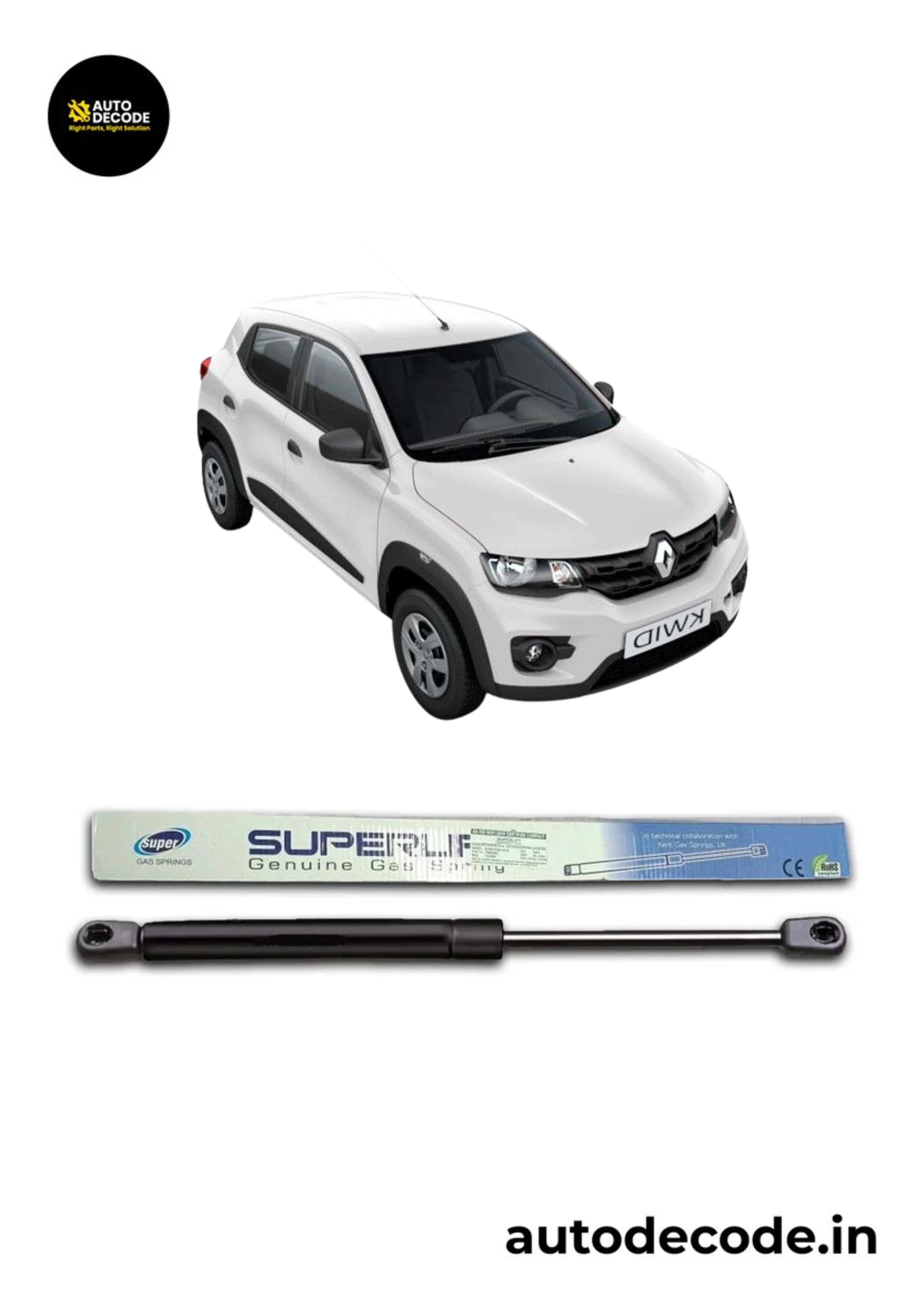 Boot Gas Struts for Renault Kwid | Dicky Lift Support | Set of 2