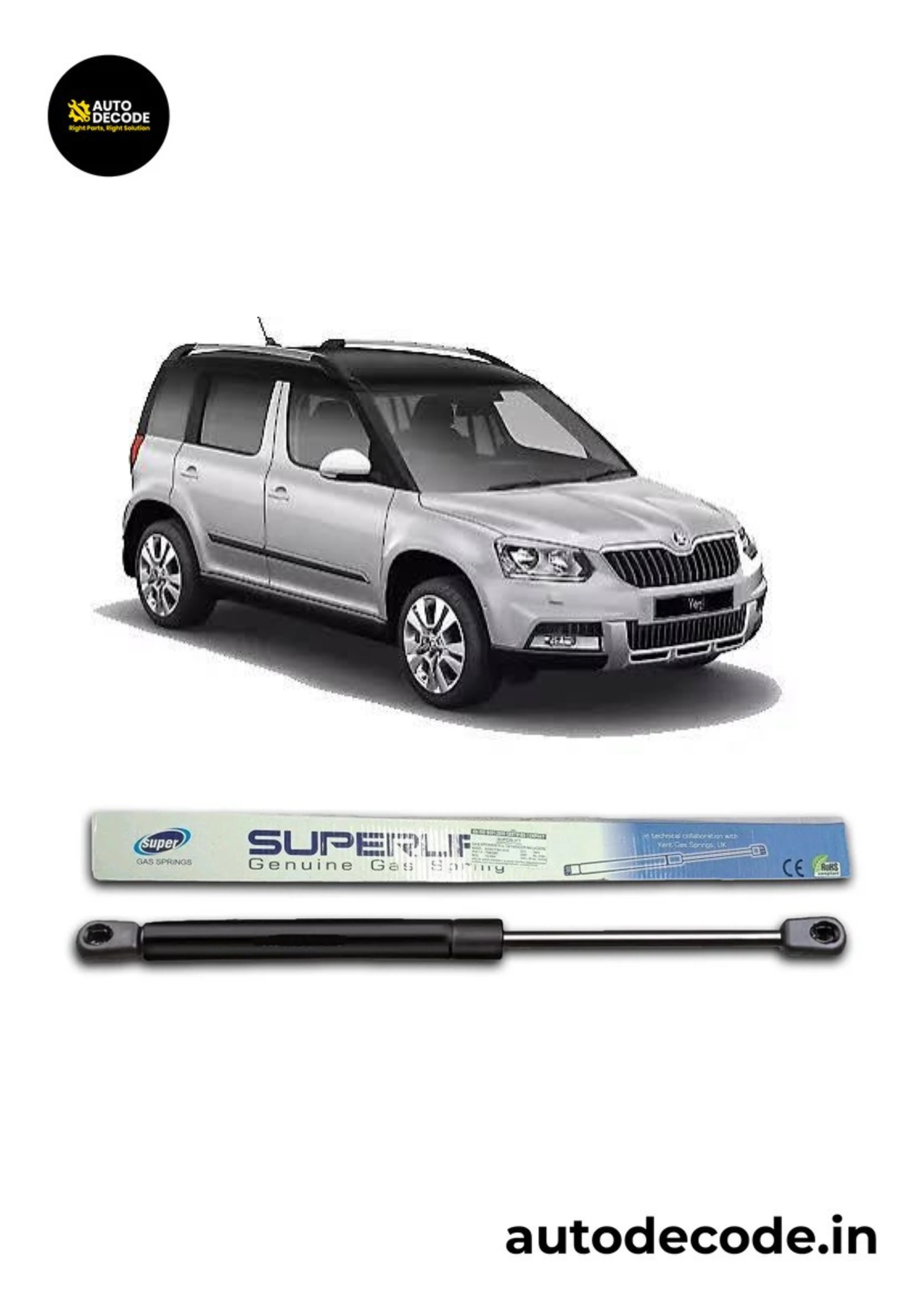 Boot Gas Struts for Skoda Yeti | Dicky Lift Support | Set of 2