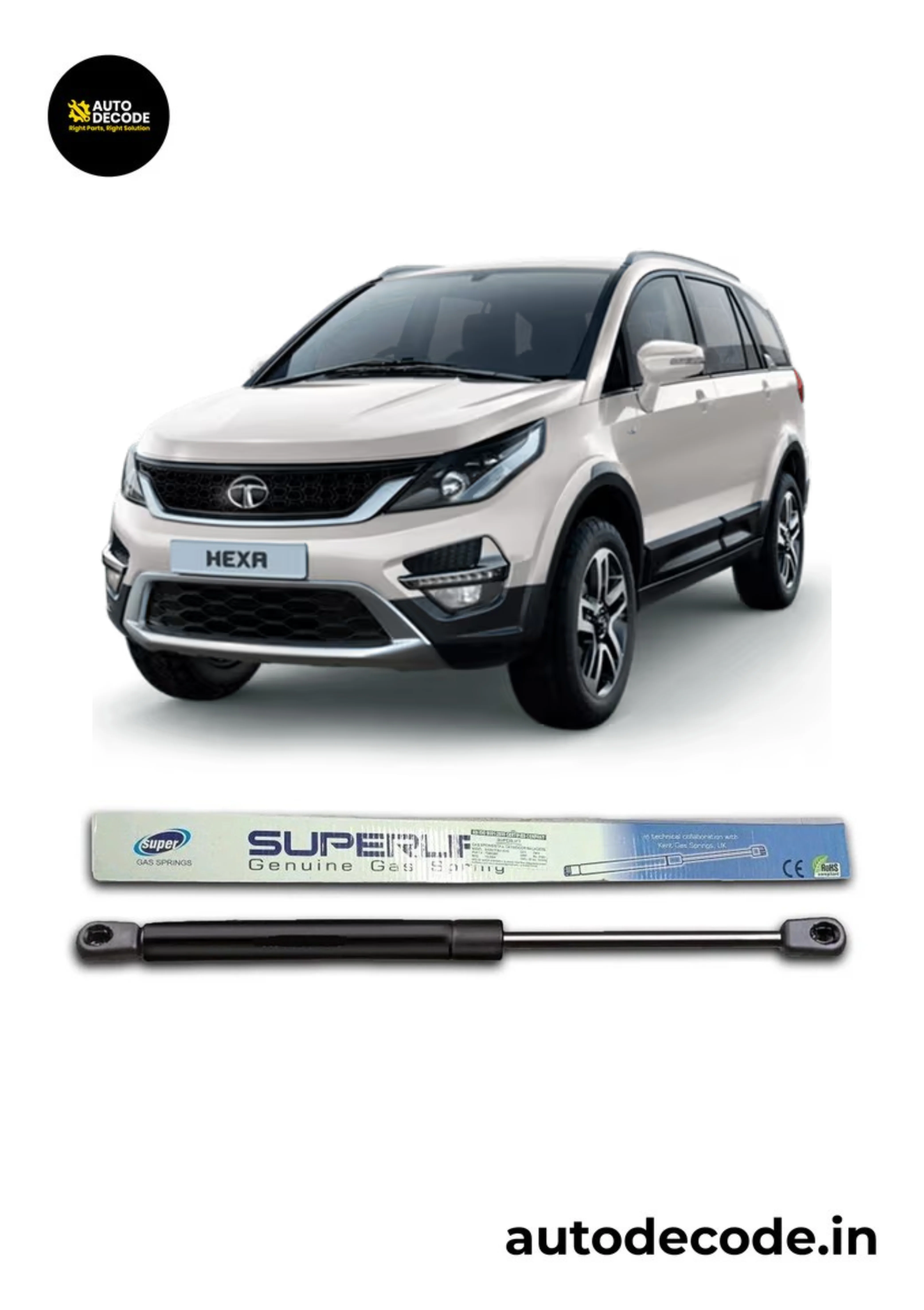 Boot Gas Struts for Tata Hexa | Dicky Lift Support | Set of 2