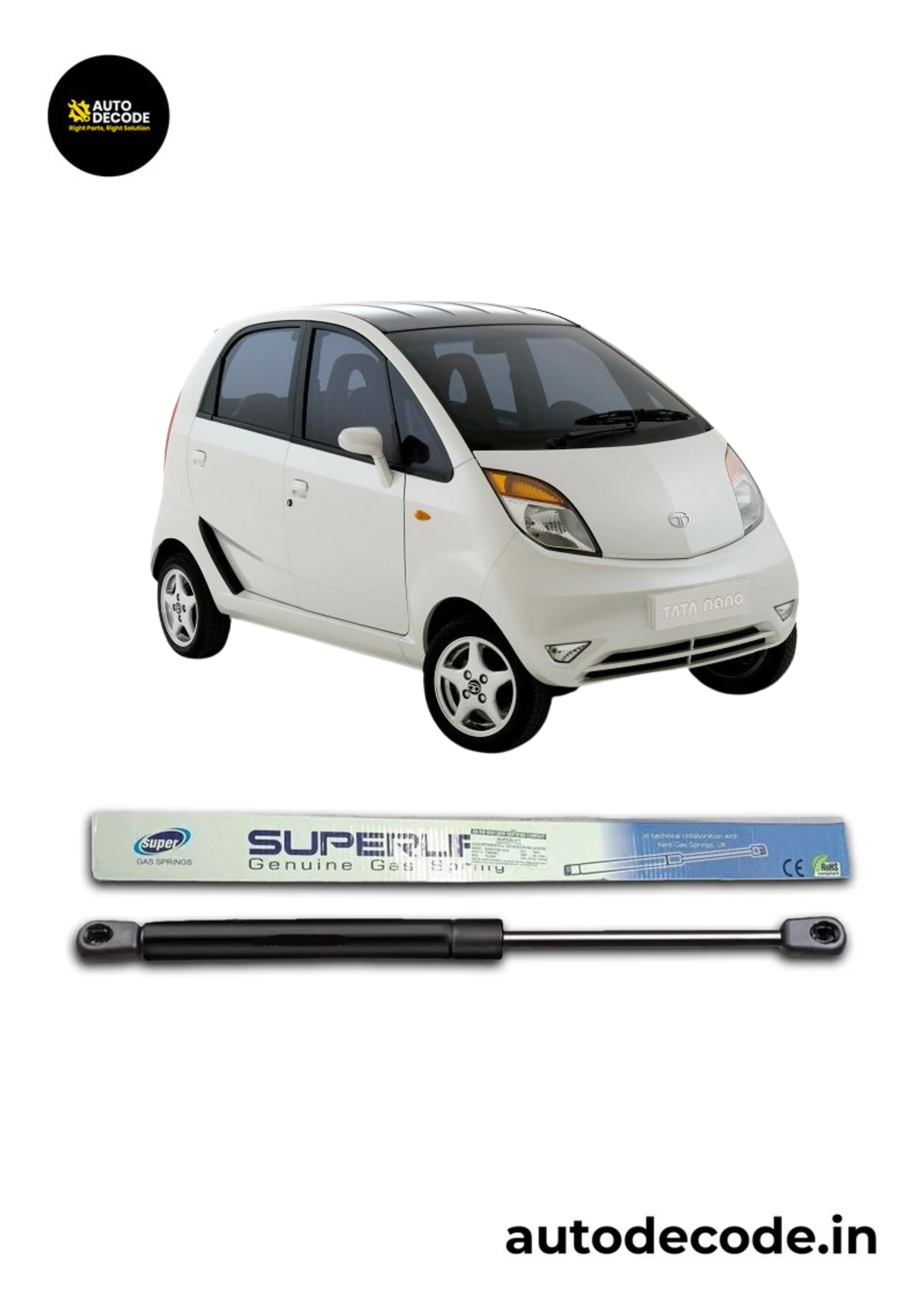 Boot Gas Struts for Tata Nano | Dicky Lift Support | Set of 2