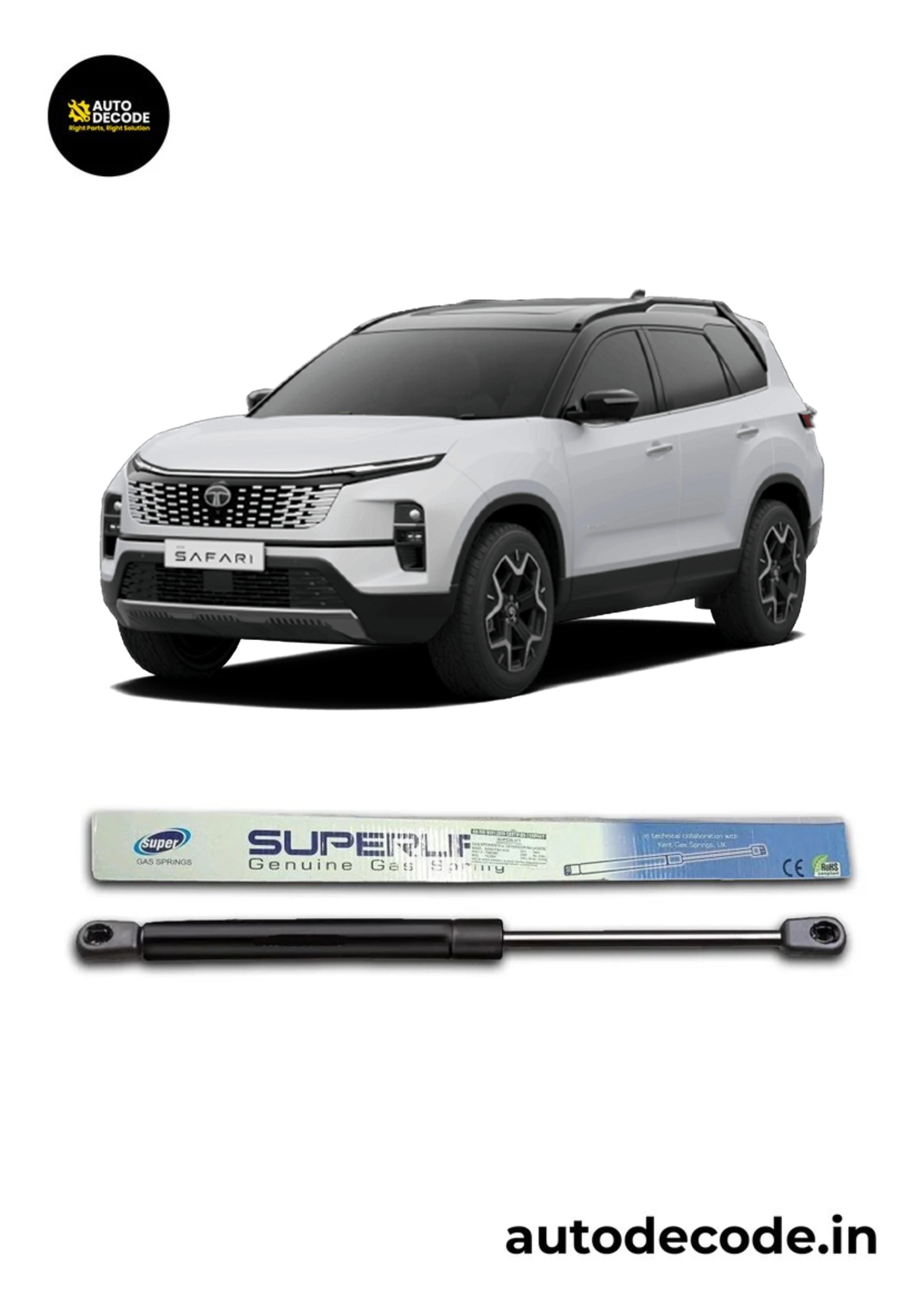 Boot Gas Struts for Tata Safari | Dicky Lift Support | Set of 2