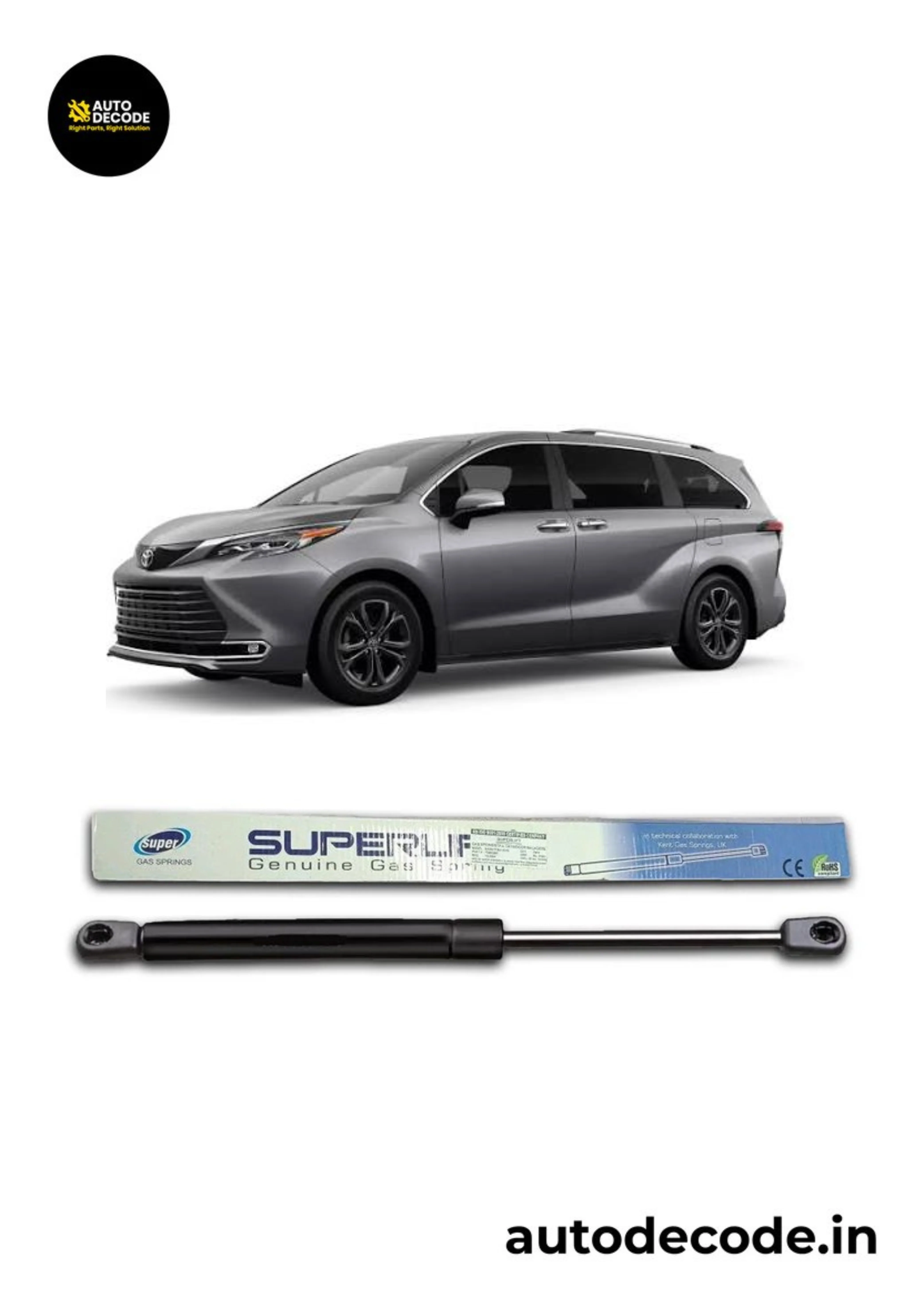 Boot Gas Struts for Toyota Sienna | Dicky Lift Support | Set of 2